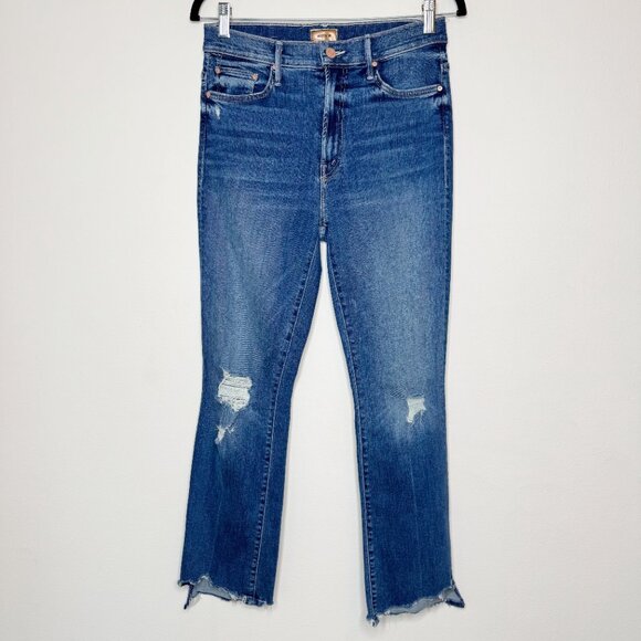 Mother The Insider Crop Step Chew Jeans | Size 29 | Dancin’ on Coals Wash - Picture 3 of 16